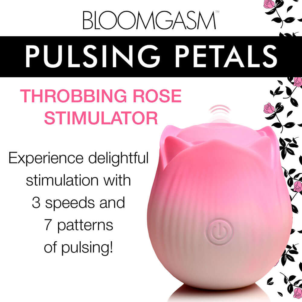 Bloomgasm Pulsing Petals Throbbing Rose Stimulator Pink