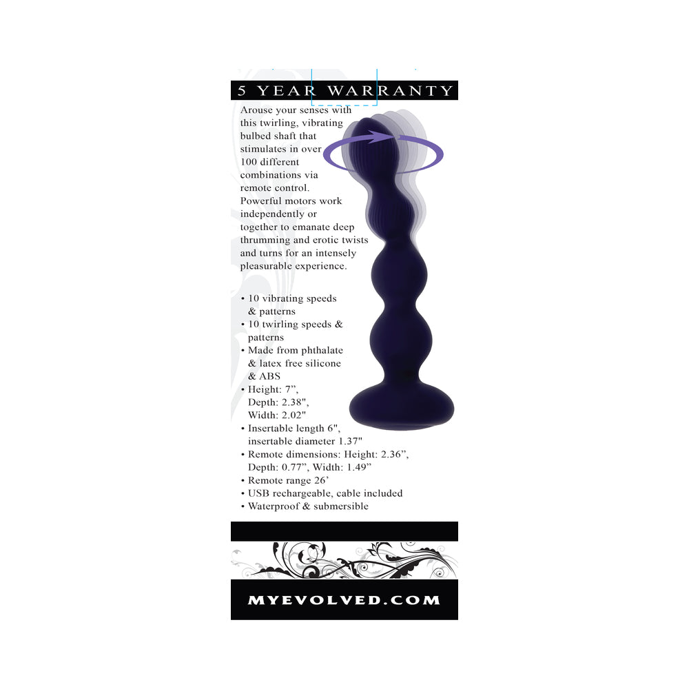 Evolved Pleasure Orbit Rechargeable Vibe with Remote Silicone Purple
