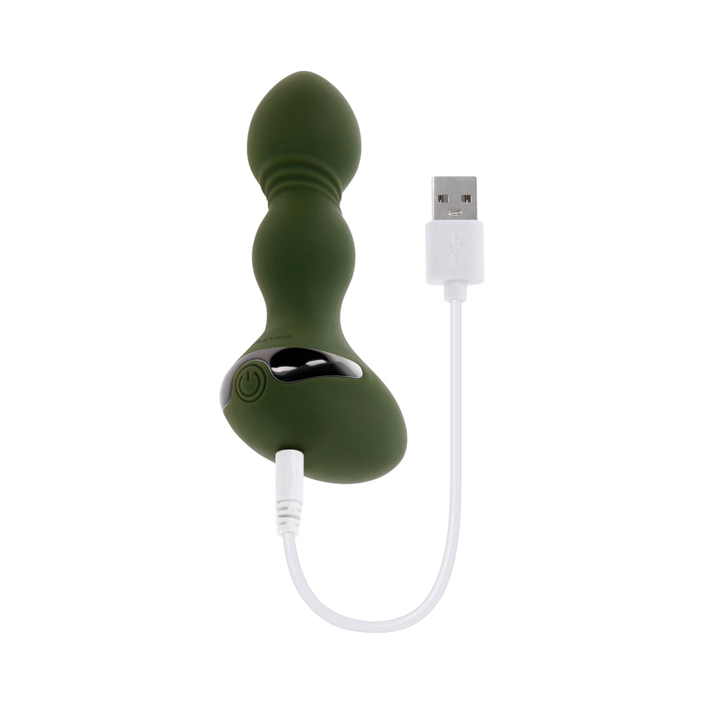Evolved Lieutenant Rechargeable Anal Vibrator Silicone Green