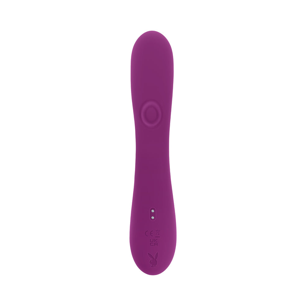 Playboy Busy Bunny Rechargeable Dual Stimulator Vibrator Silicone Wild Aster
