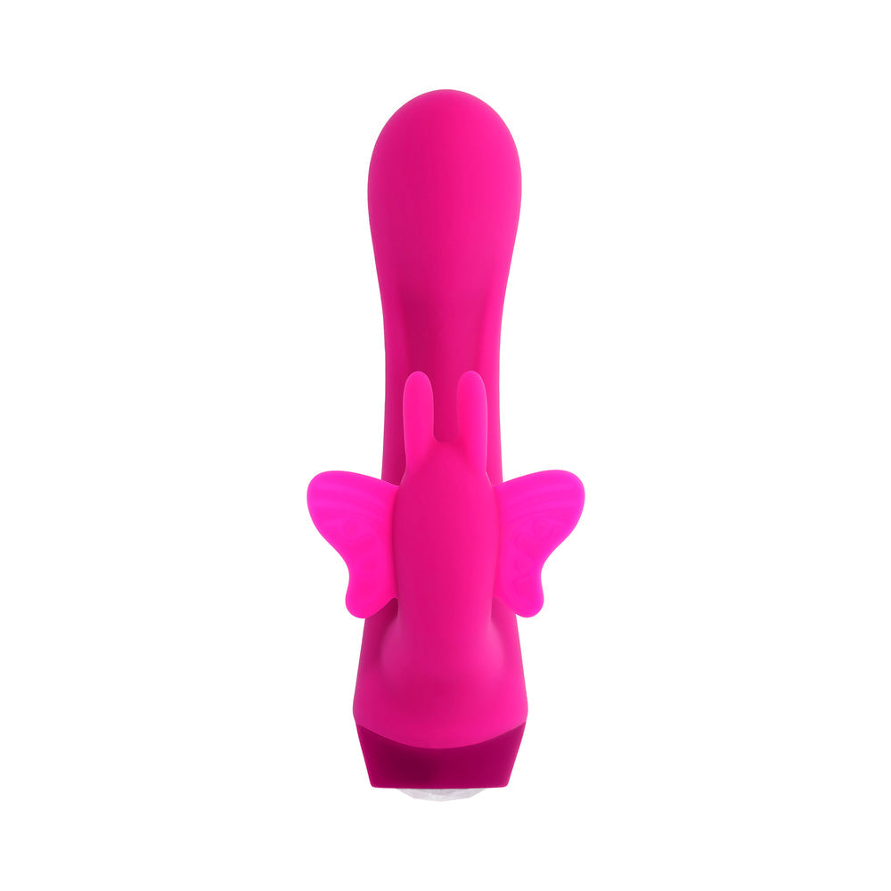 Selopa Butterfly Love Rechargeable Vibrating Dual Stimulator Silicone Pink