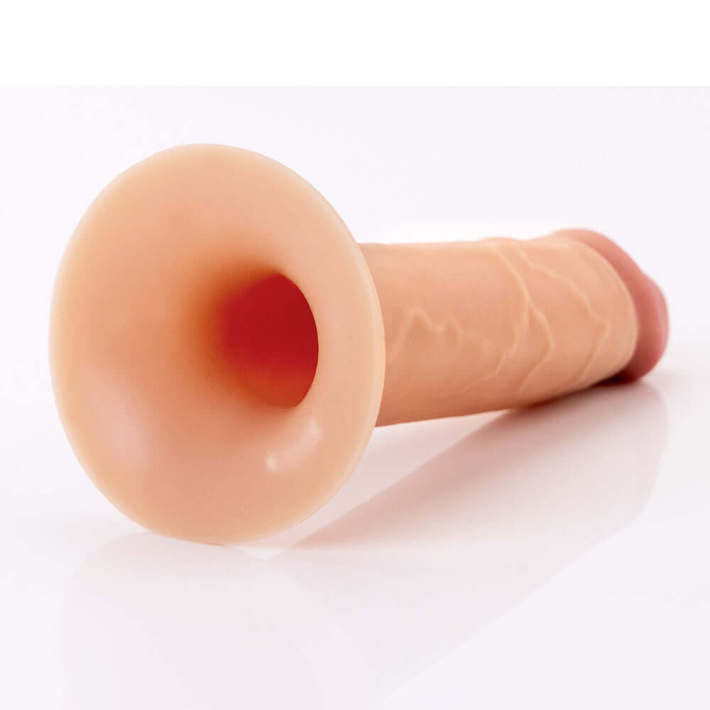 Fantasy X-Tensions Elite Hollow Silicone Strap-On 6 inch Light, designed for comfort and enhanced length, perfect for strap-on play.