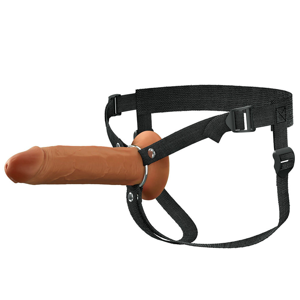 Fantasy X-Tensions Elite Hollow Silicone Strap-On 8 inches Brown