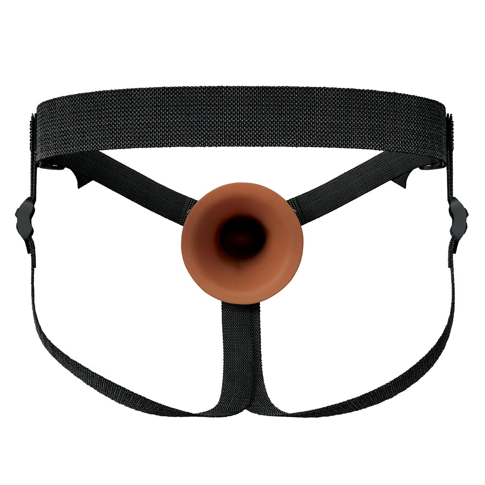 Fantasy X-Tensions Elite Hollow Silicone Strap-On 8 inches Brown