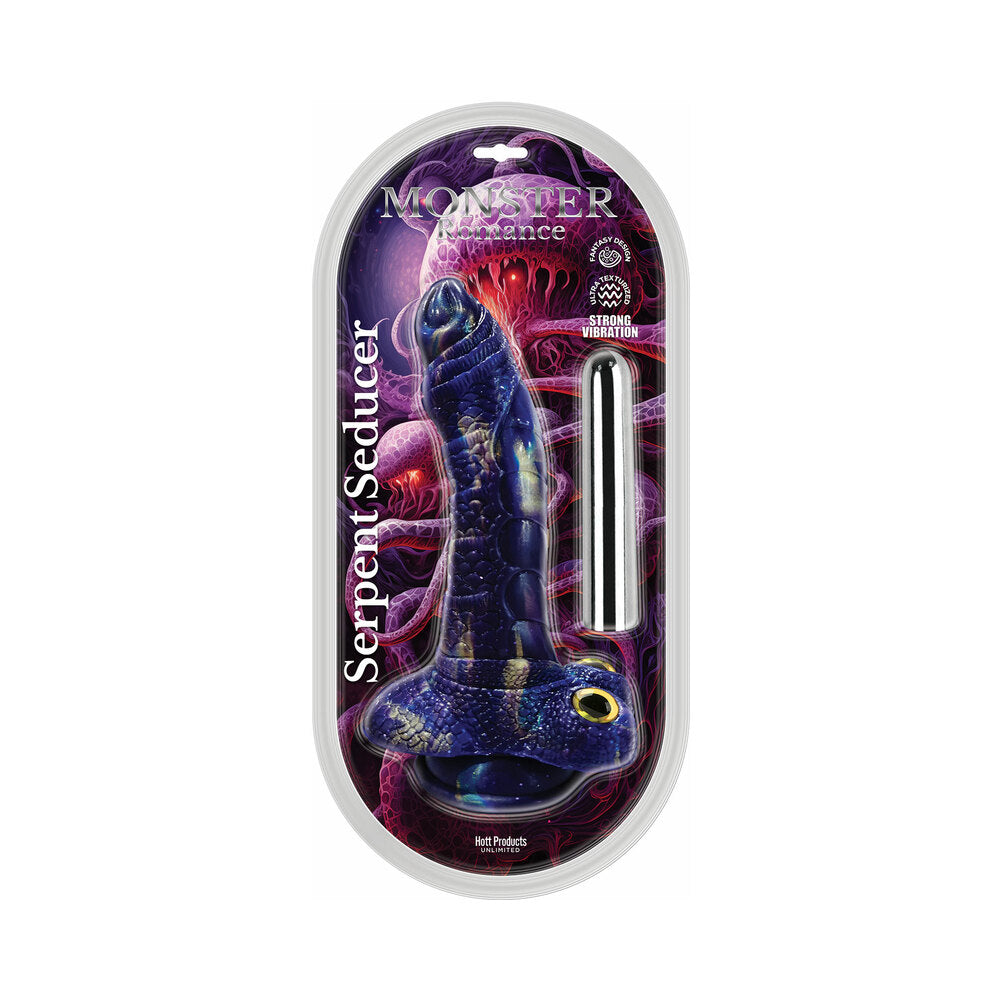 Monster Romance Serpent Seducer with Vibrating Bullet Silicone Dildo 7.5 inches