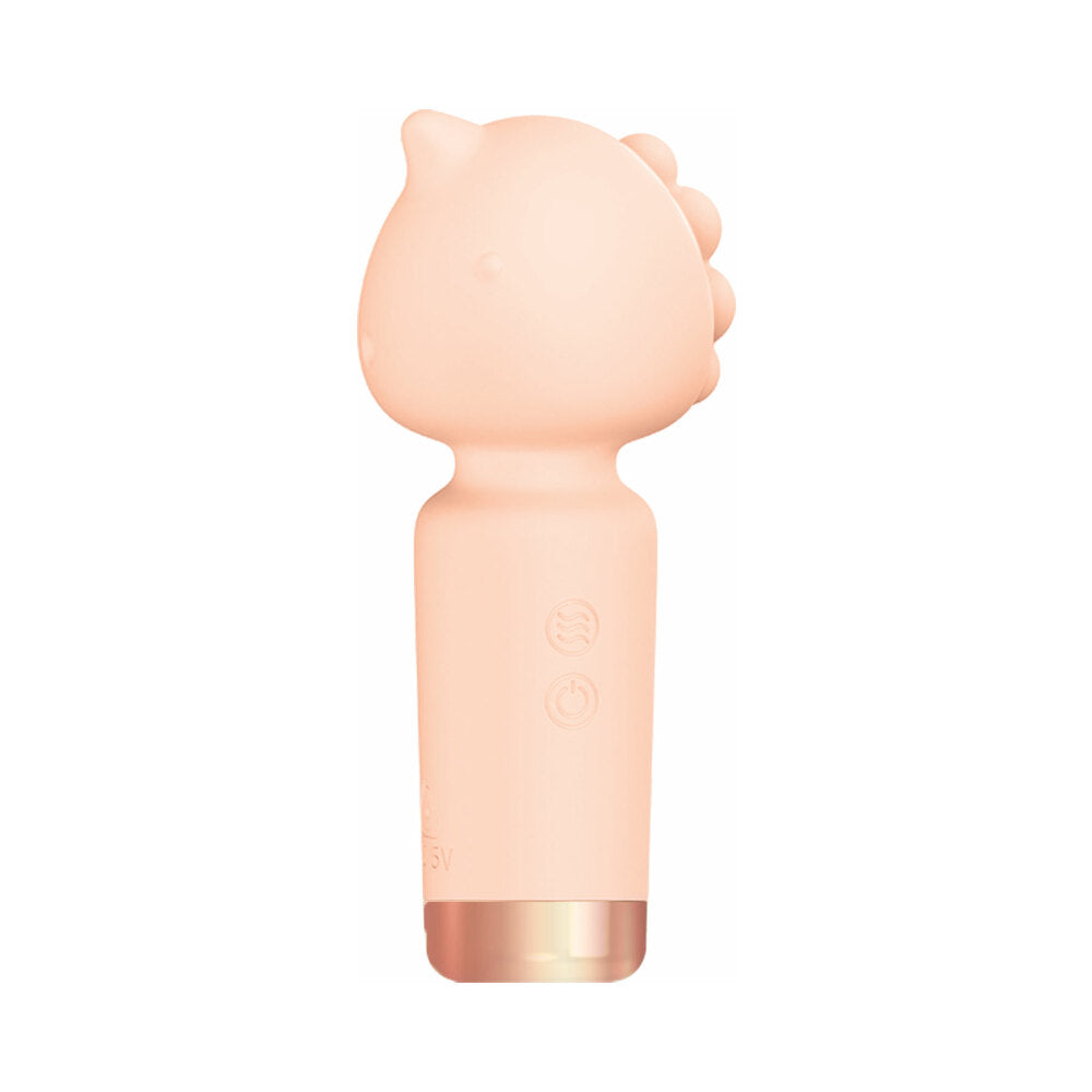 Wet Dreams Beaky Horned Mini Vibe Multi-Speed Silicone Peach