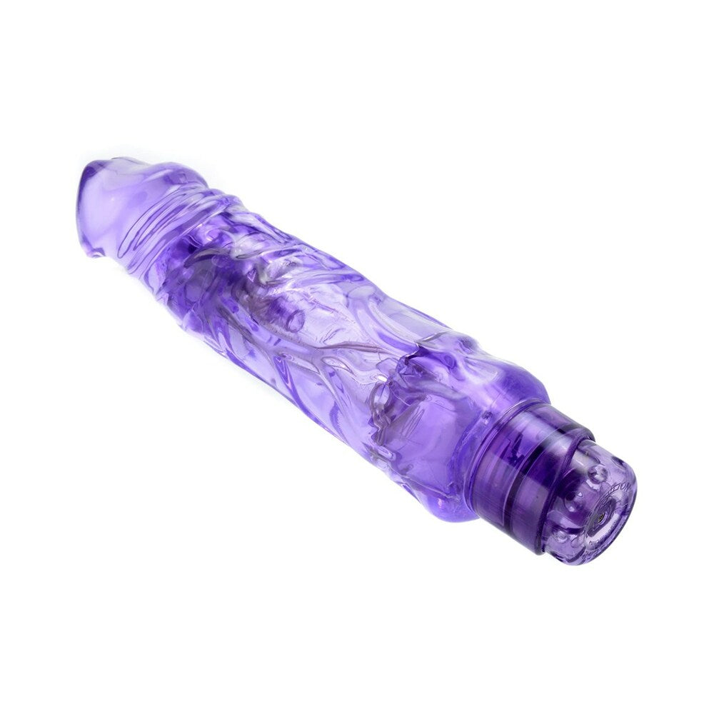 Adam & Eve Chubby Fun Vibrating Dildo in purple, designed for enhanced pleasure and powerful experience.
