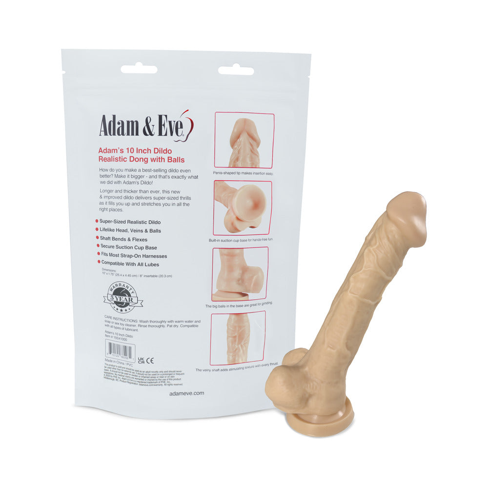 Adam & Eve Adam's Cock 10 inches Dildo (Bag Packaging)