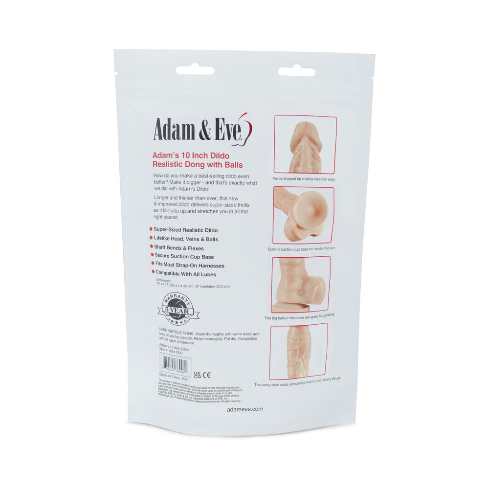 Adam & Eve Adam's Cock 10 inches Dildo (Bag Packaging)