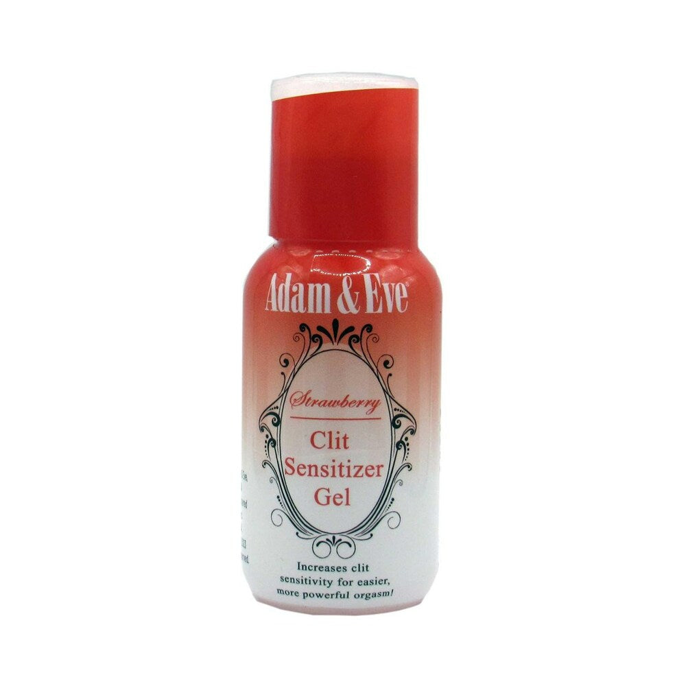 Adam and Eve Strawberry Clit Sensitizer 1 Oz gel for enhanced sensitivity and pleasurable intimate moments.