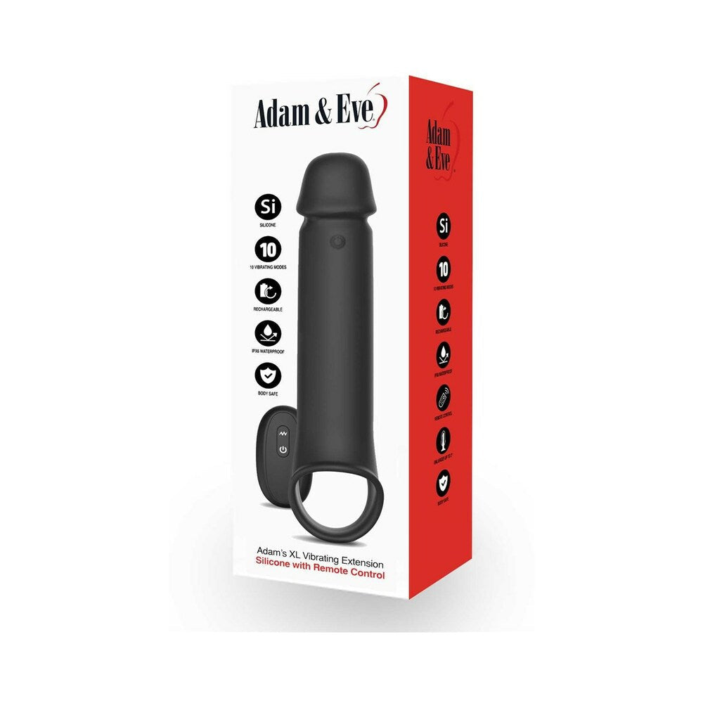 Adam & Eve Adam's XL Vibrating Extension Silicone with Remote Control
