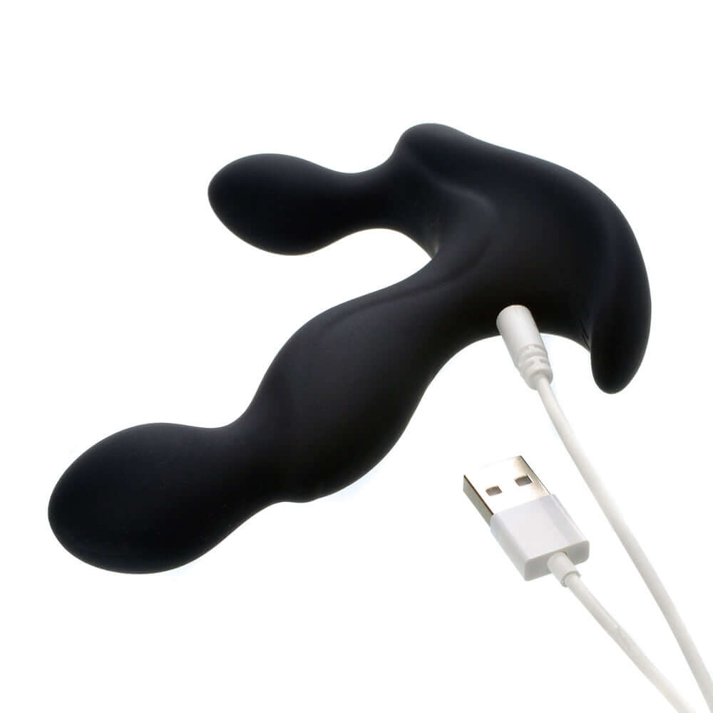 Adam & Eve Adam's Vibrating Triple Probe, a body-conscious prostate massager with USB charging.