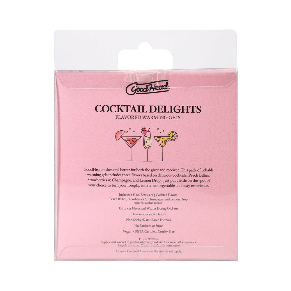 GoodHead Cocktail Delights Flavored Warming Gels 3-Pack