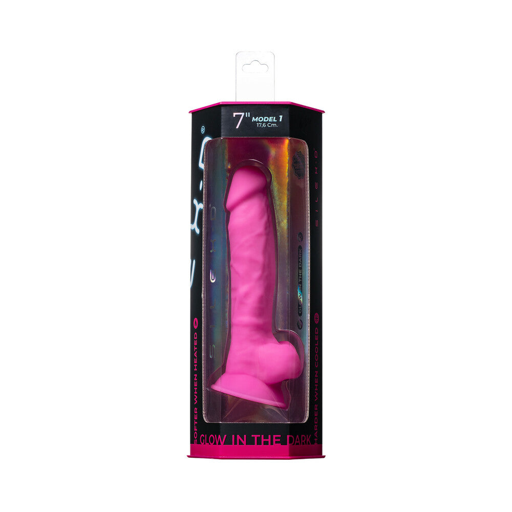 SILEX-D The Original Model 1 Dildo 7 inches Glow-in-the-Dark Pink