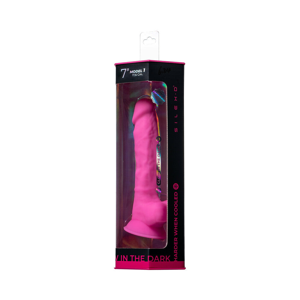 SILEX-D The Original Model 1 Dildo 7 inches Glow-in-the-Dark Pink