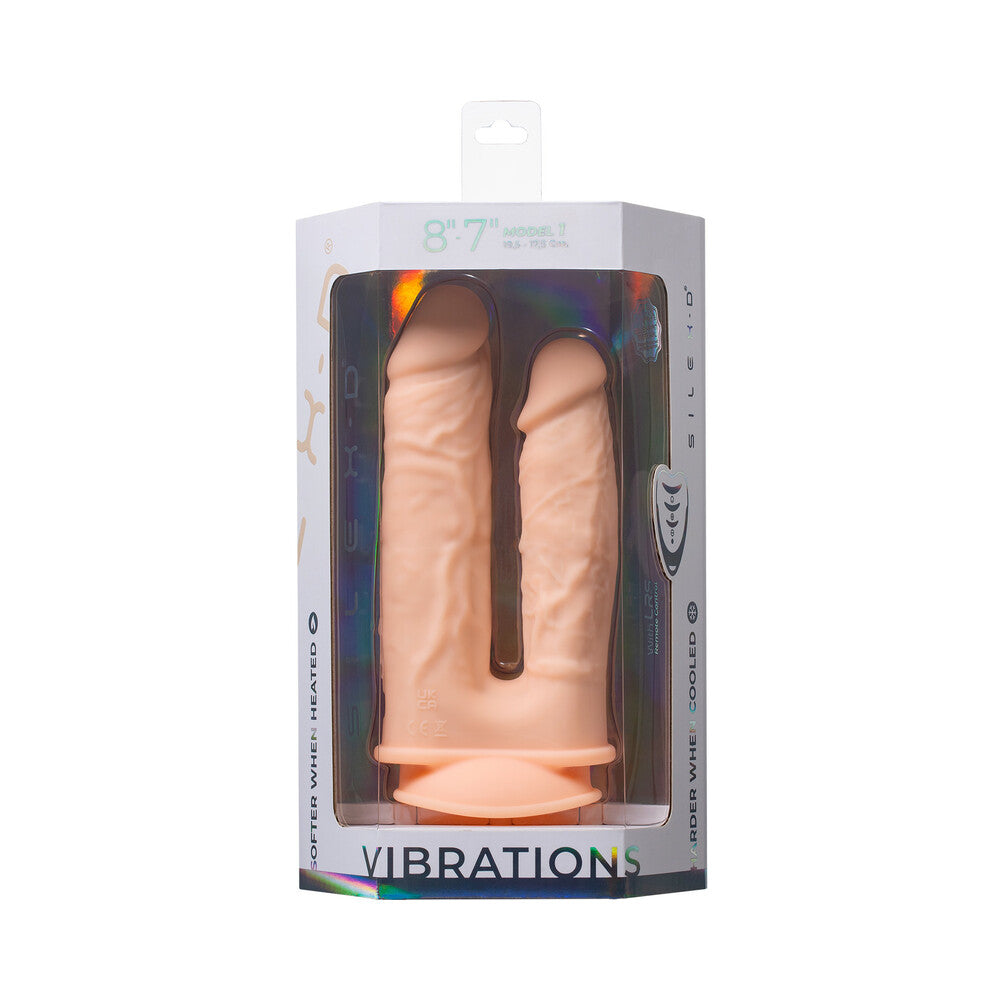 SILEX-D The Original Double Penetration 7 inches & 8 inches Vibrating Dildo with Remote Vanilla