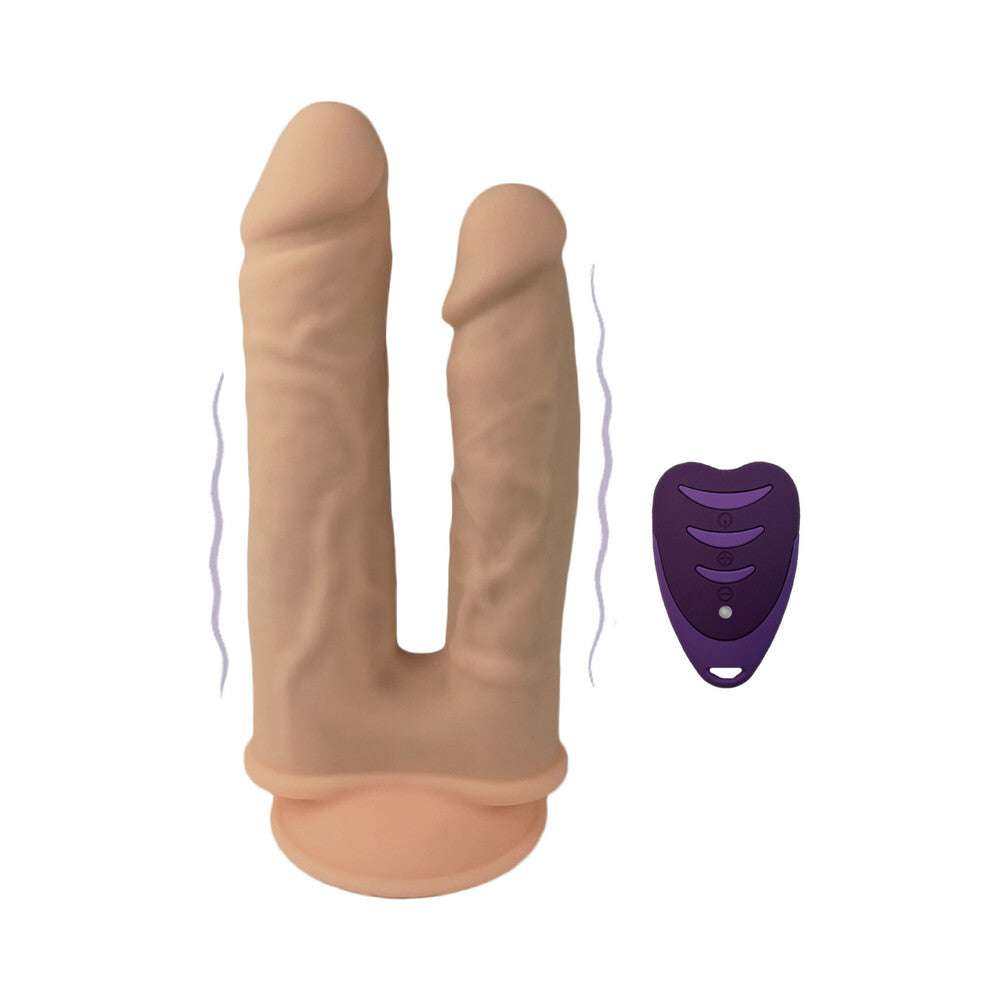 SILEX-D The Original Double Penetration 7 inches & 8 inches Vibrating Dildo with Remote Vanilla