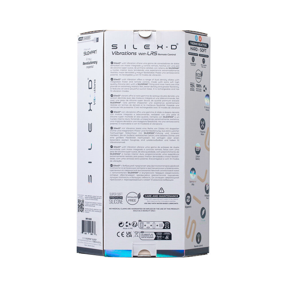 SILEX-D The Original Double Penetration 7 inches & 8 inches Vibrating Dildo with Remote Vanilla