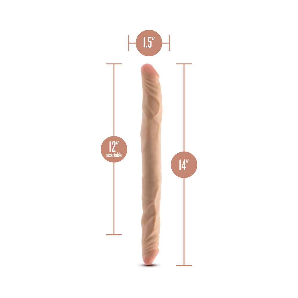 Dr. Skin Plus 14 inches Posable Double Dong Beige