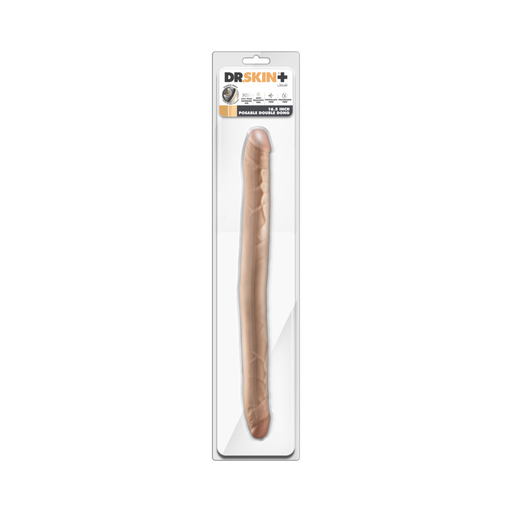 Dr. Skin Plus 16.5 inches Posable Double Dong Beige