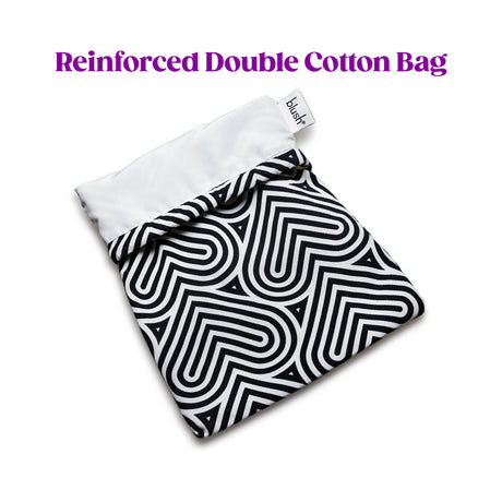 The Collection Bomba Cotton Toy Bag for discreet storage of toys and accessories, made from 100% natural cotton.