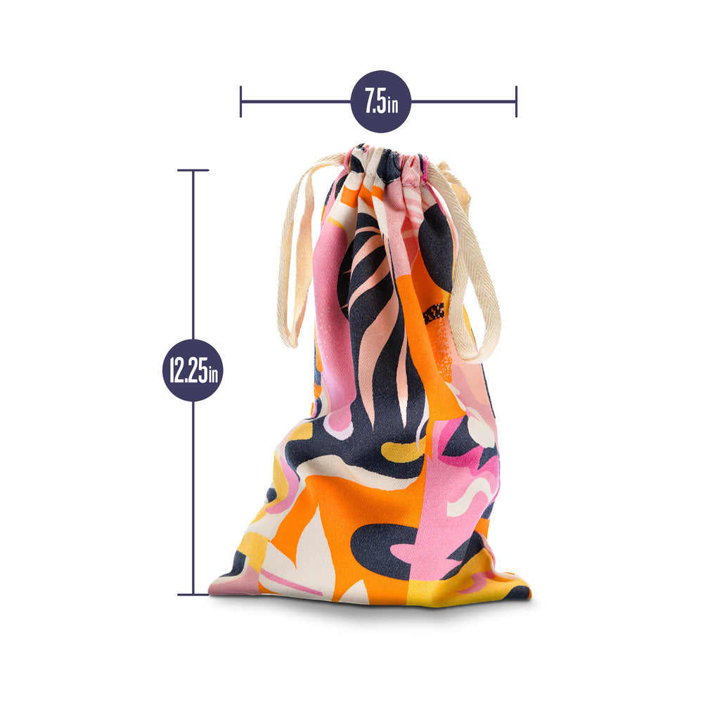 The Collection Burst Cotton Toy Bag in colorful design, measuring 7.5in x 12.25in, perfect for stylish storage.