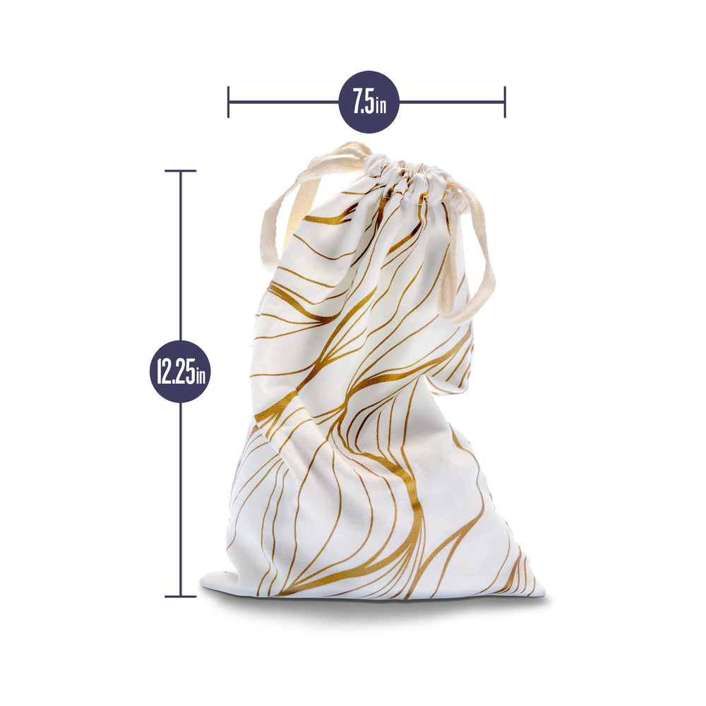 The Collection Embrace Cotton Toy Bag dimensions 7.5in x 12.25in with elegant design.