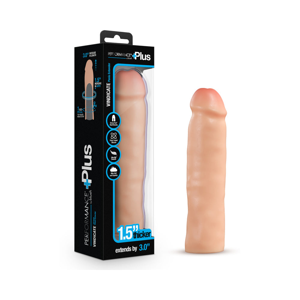 Performance Plus 2 inches Silicone Penis Xtender Beige