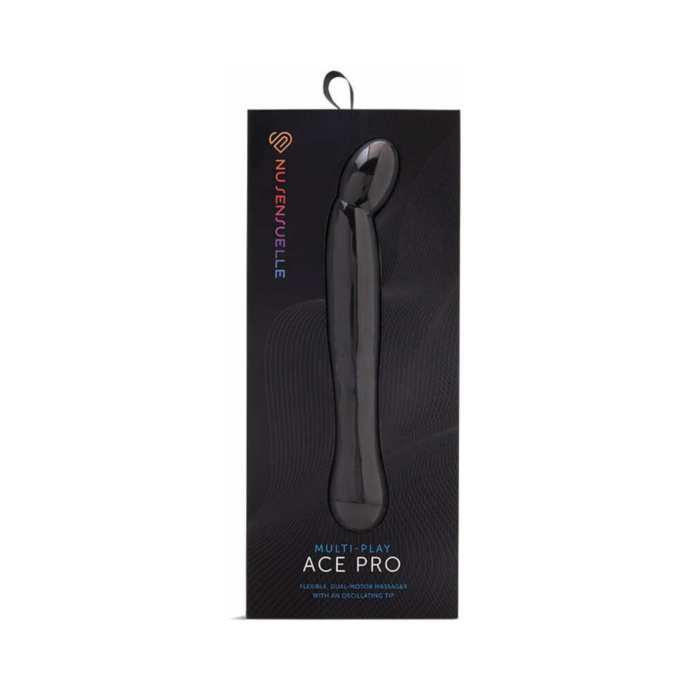 Nu Sensuelle Ace Pro Prostate & G-Spot Vibe Black packaging with sleek design, featuring MULTI-PLAY label.