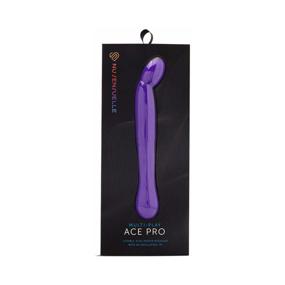 Nu Sensuelle Ace Pro Prostate and G-Spot Vibe Deep Purple packaging showcasing its sleek design.