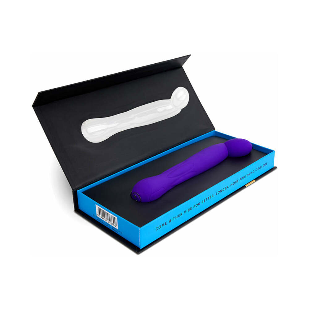 Nu Sensuelle Ace Pro Prostate and G-Spot Vibe Deep Purple in elegant packaging with a white vibe.