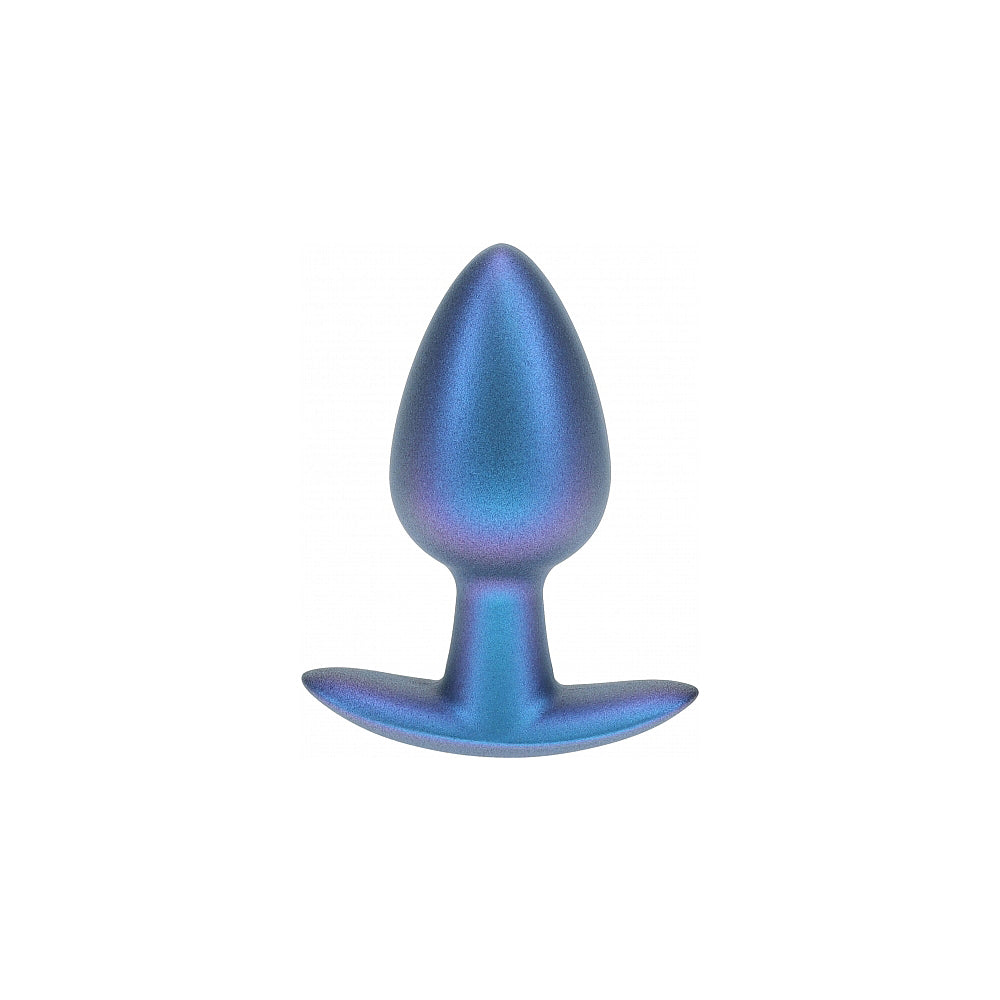 Ouch! Smooth Silicone Anal Plug Medium 3.1 inches Metallic Blue