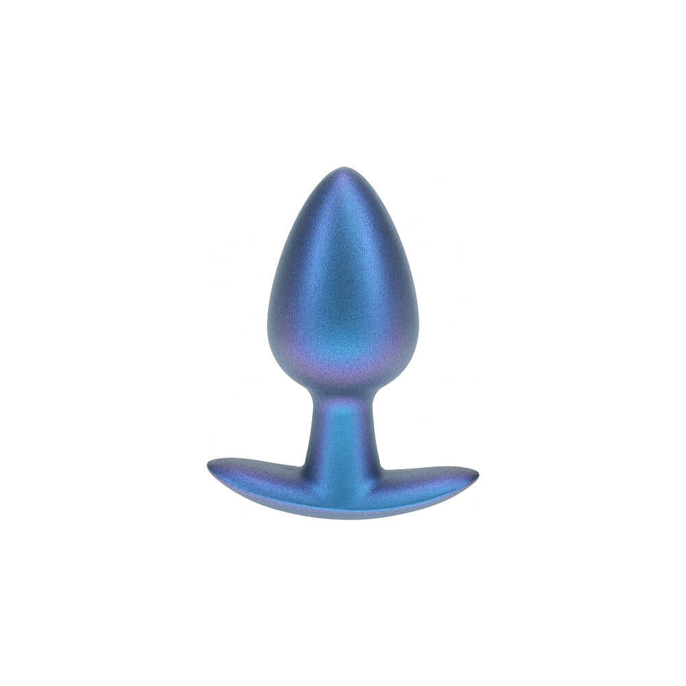 Ouch! Smooth Silicone Anal Plug Medium 3.1 inches Metallic Blue