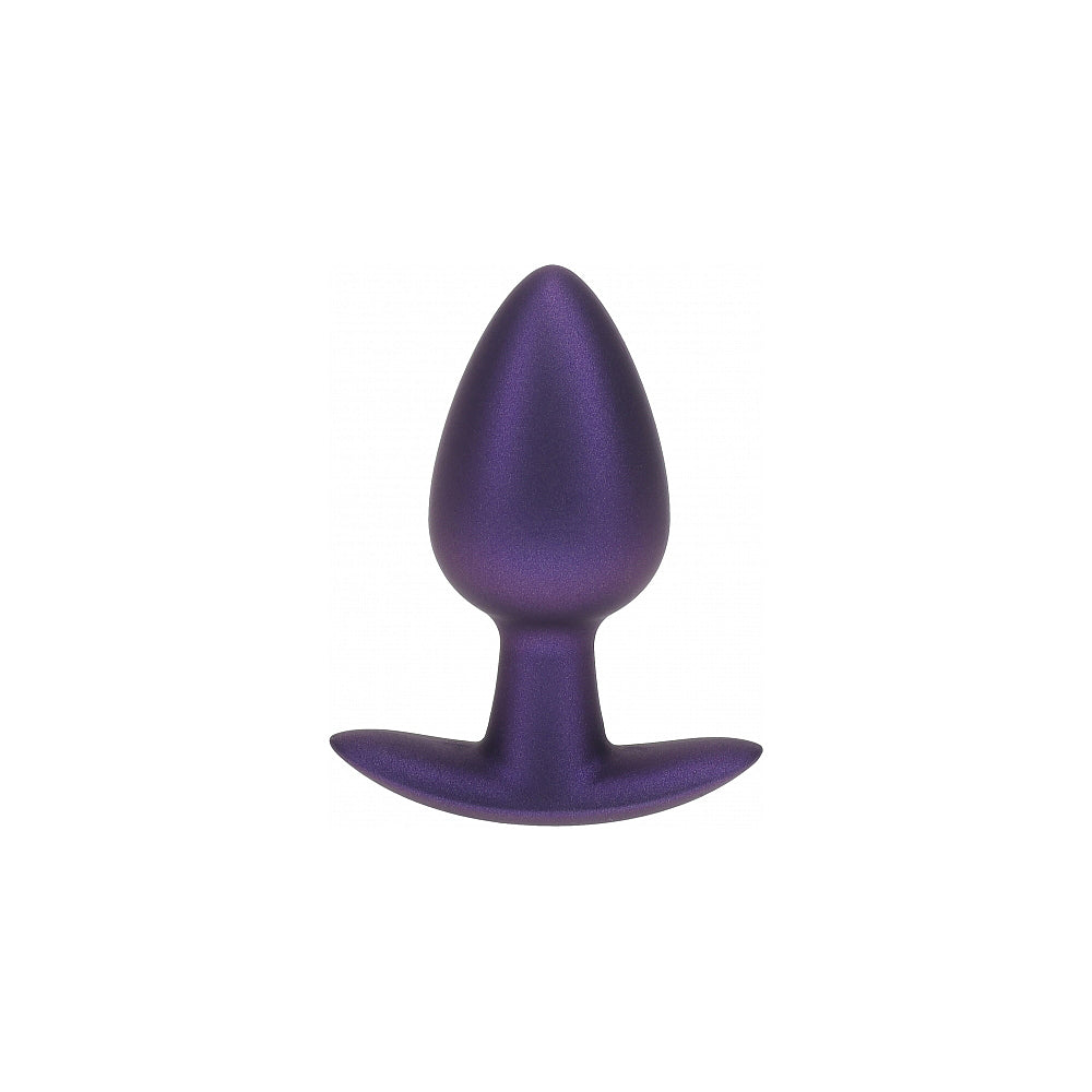 Ouch! Smooth Silicone Anal Plug Medium 3.1 inches Metallic Purple