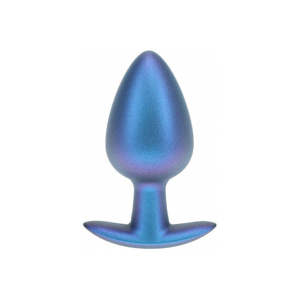 Ouch! Smooth Silicone Anal Plug Large 3.5 inches Metallic Blue