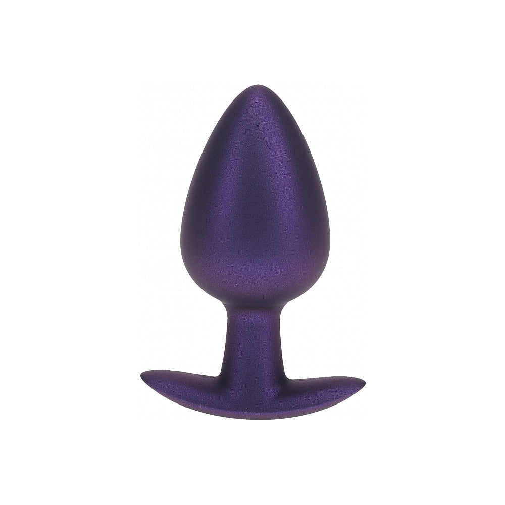 Ouch! Smooth Silicone Anal Plug Large 3.5 inches Metallic Purple