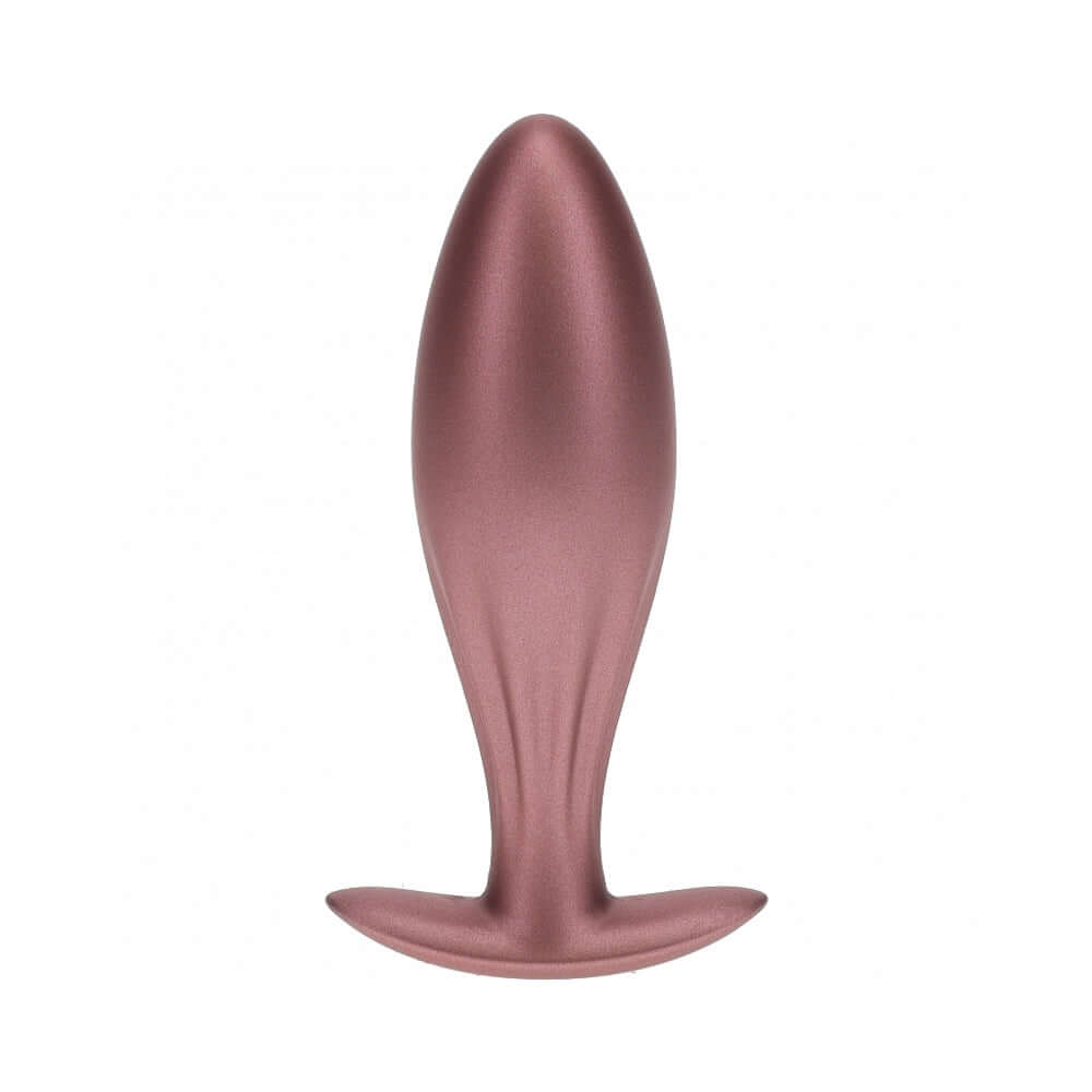 Ouch! Smooth Silicone Oval Anal Plug 4.6 inches Rose Gold