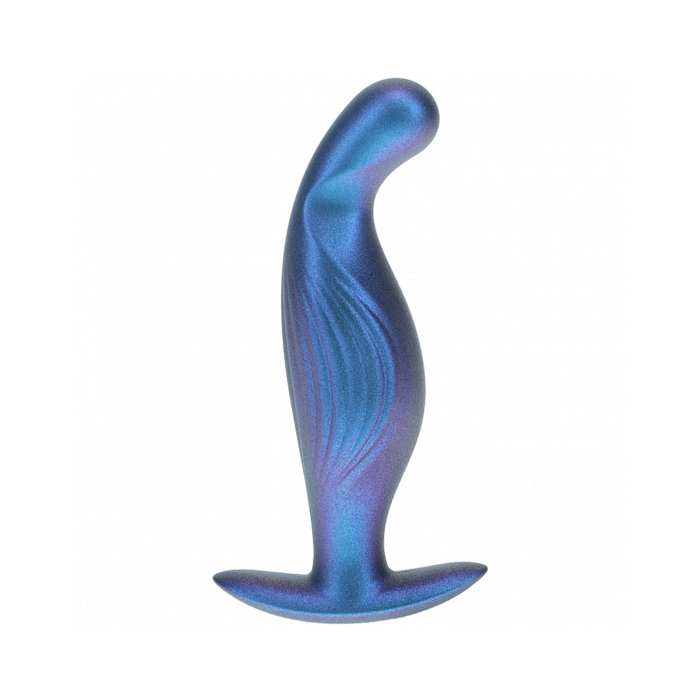 Ouch! Smooth Silicone P-Spot Anal Plug 4.6 inches Metallic Blue