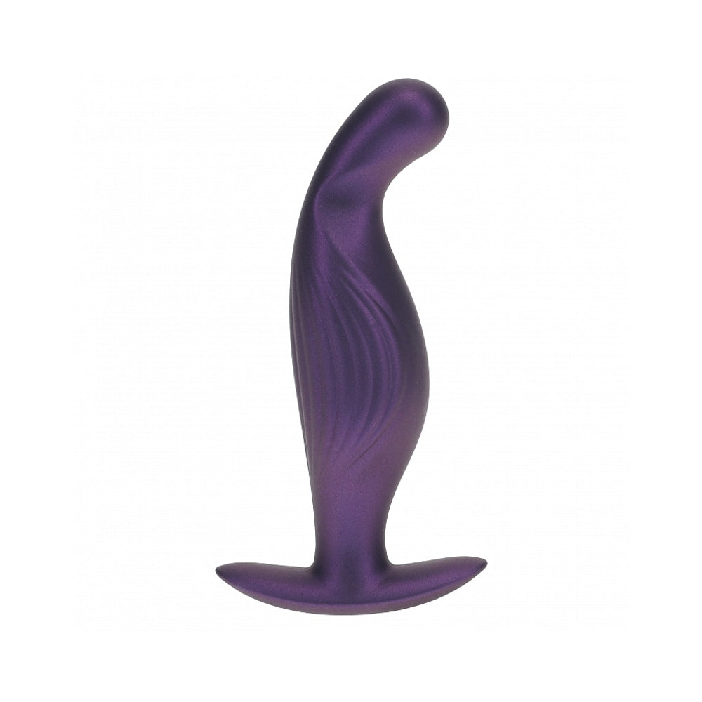 Ouch! Smooth Silicone P-Spot Anal Plug 4.6 inches Metallic Purple