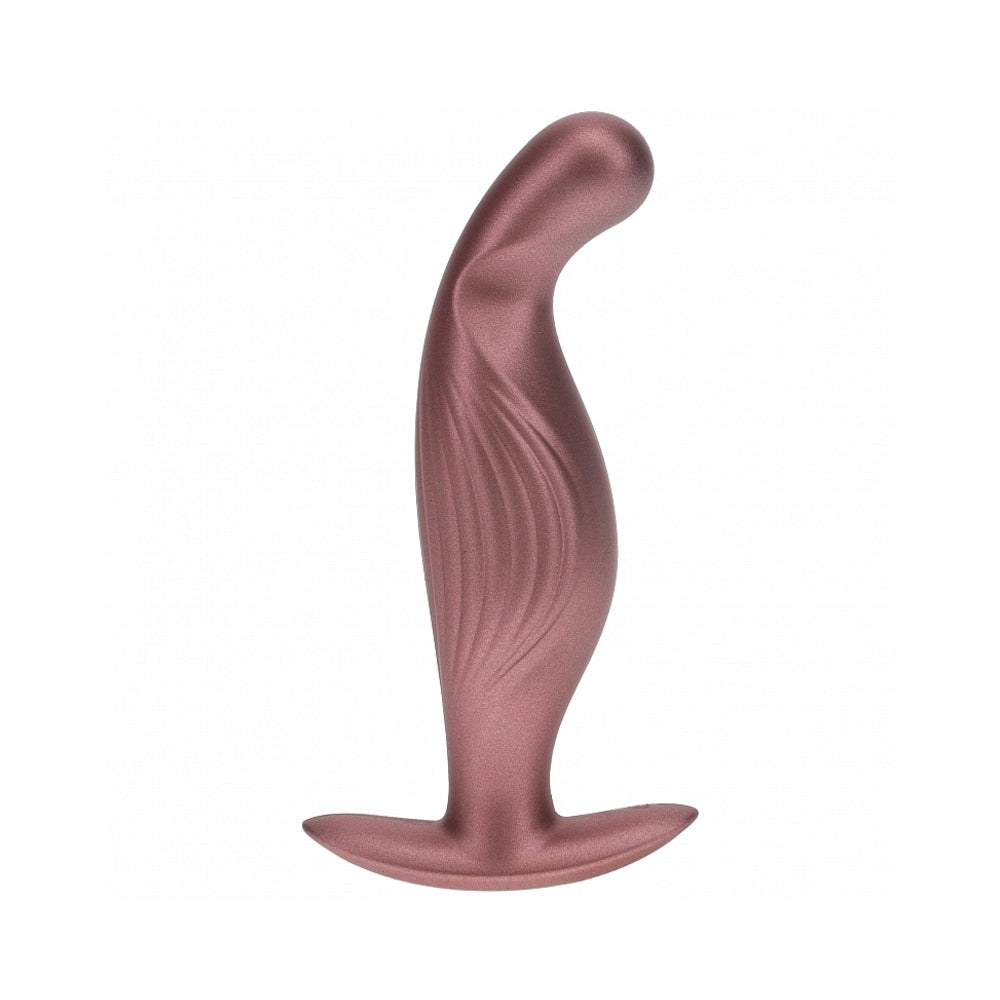 Ouch! Smooth Silicone P-Spot Anal Plug 4.6 inches Rose Gold