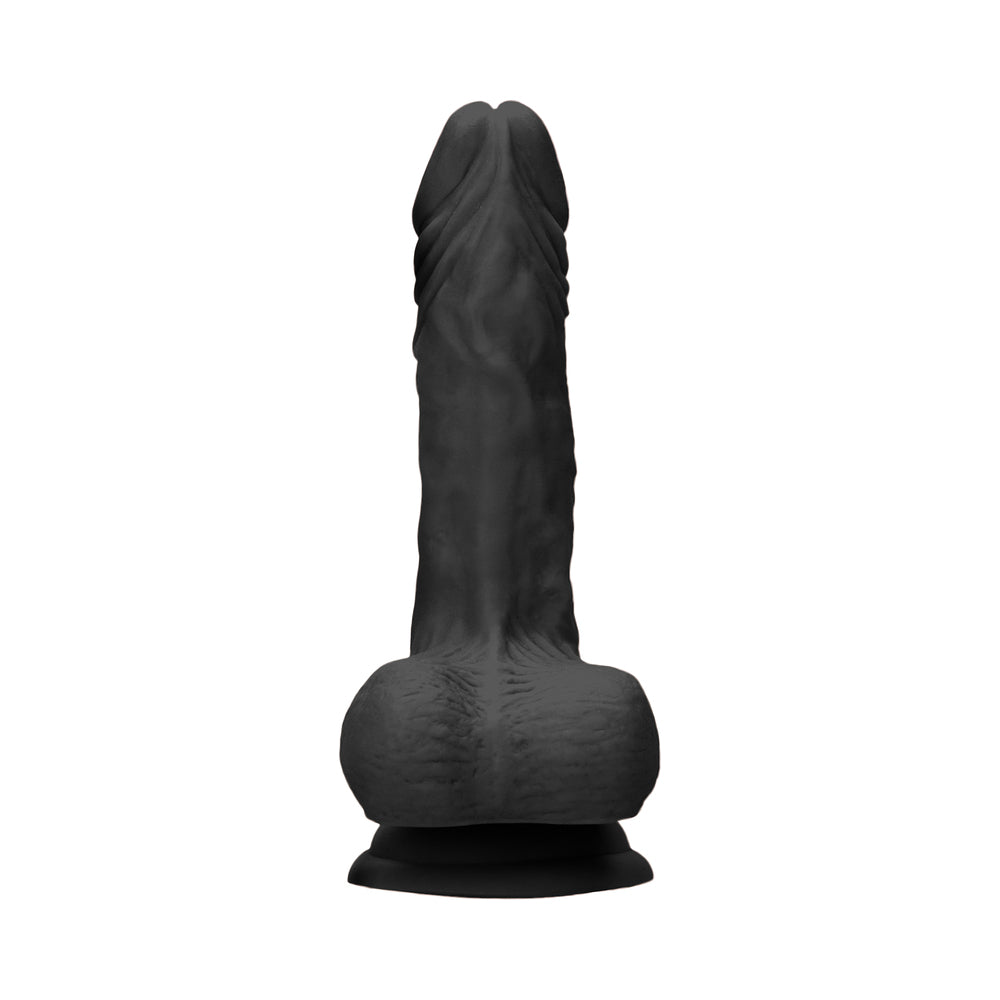 RealRock Realistic Dildo with Balls 7 inches Black