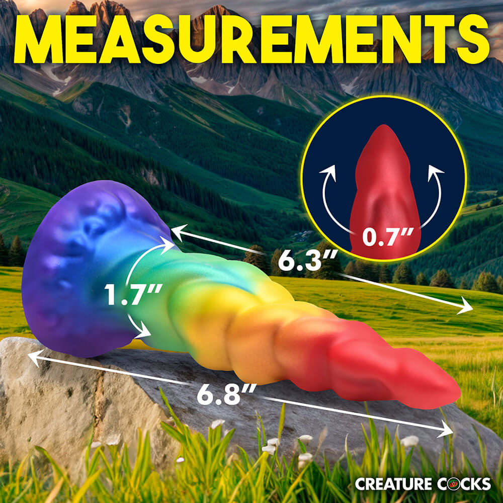 Creature Cocks Rainbow Horn Silicone Dildo