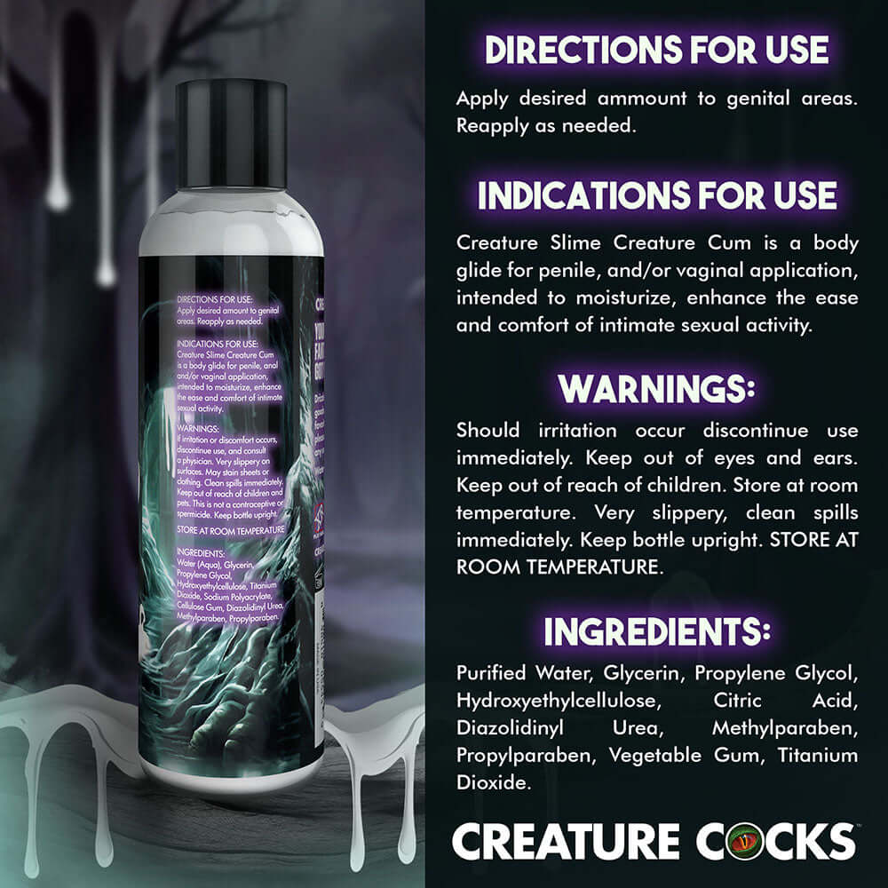 Creature Slim Creature Cum Unscented Jizz Lubricant 8 oz.