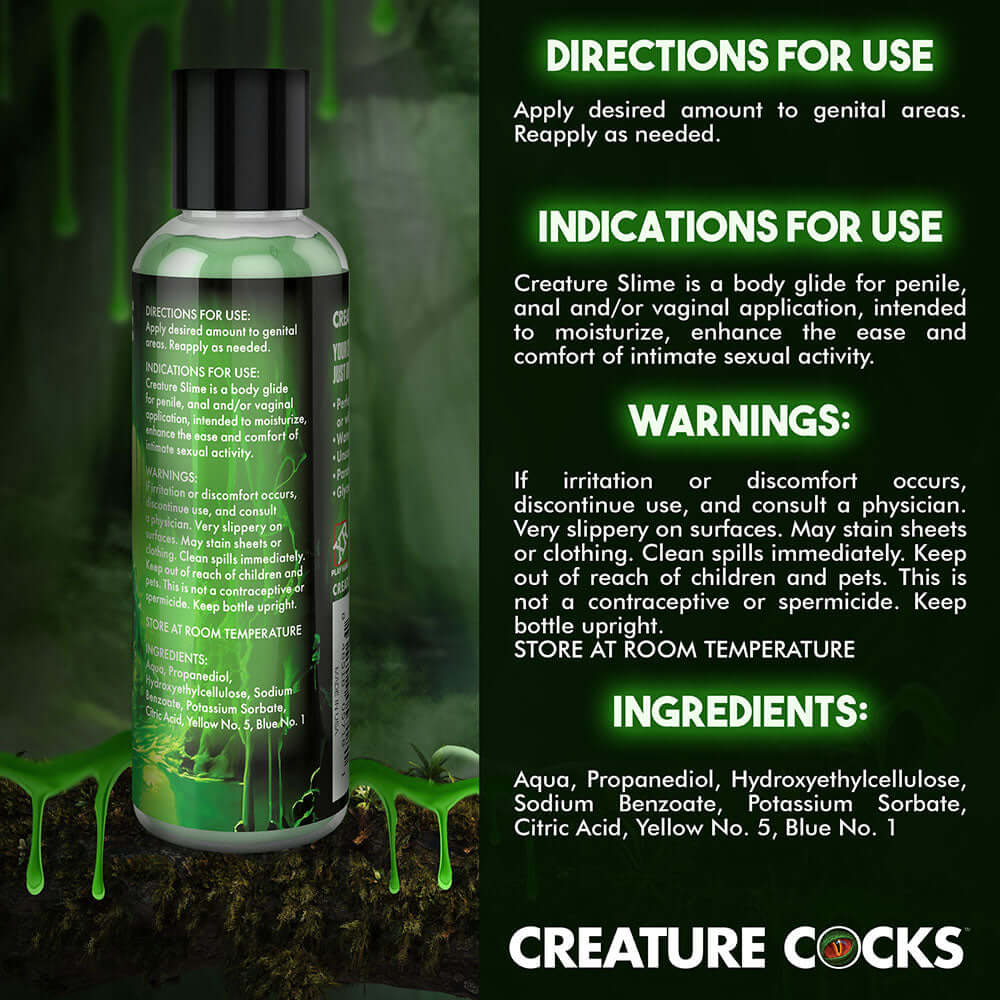Creature Slime Green Water-Based Lubricant 4 oz.