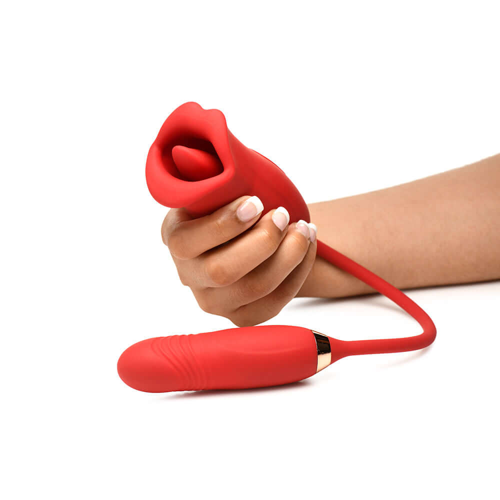 Lickgasm Magic Kiss Kissing Clitoral Stimulator with Thrusting Vibrator