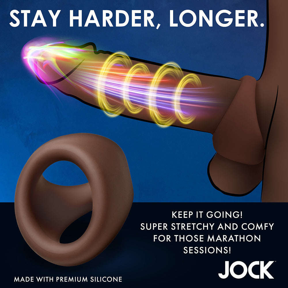 JOCK Silicone Cock & Ball Ring Dark