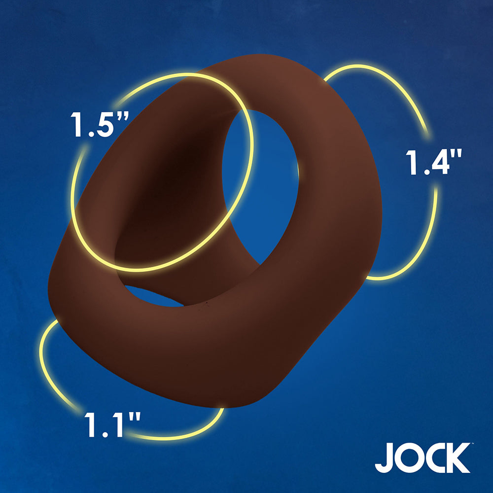 JOCK Silicone Cock & Ball Ring Dark