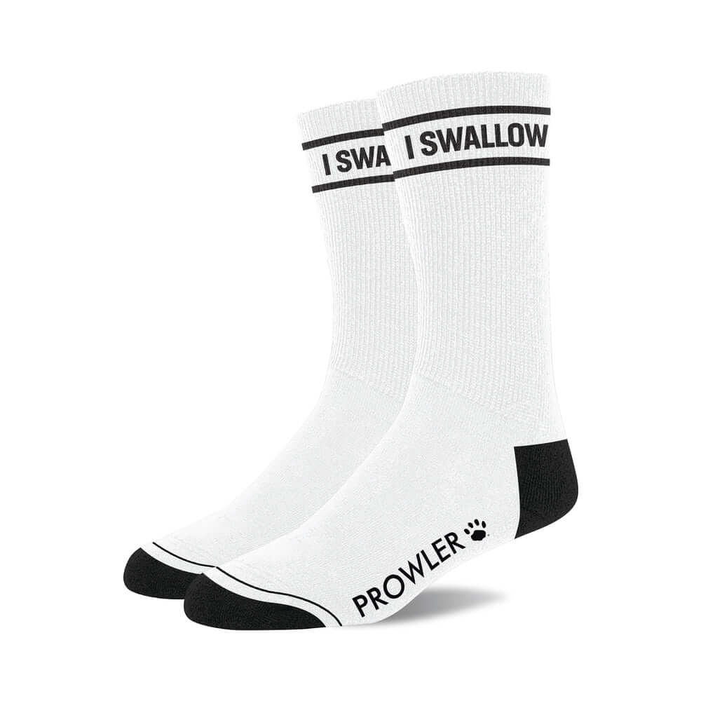 Prowler RED I Swallow Socks featuring bold design in black and white, perfect for playful self-expression.