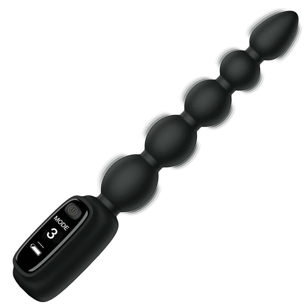BANG! Digital Silicone Anal Beads Vibrator