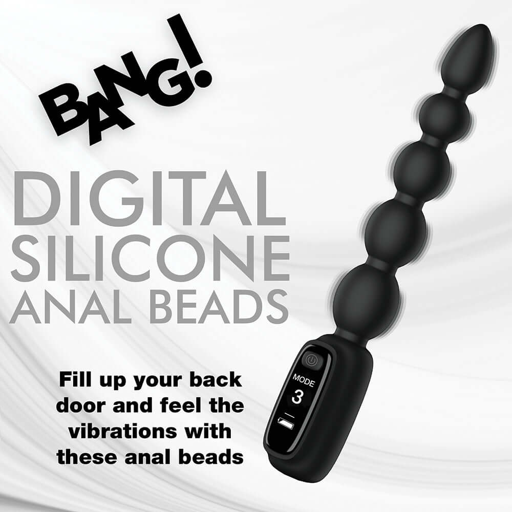 BANG! Digital Silicone Anal Beads Vibrator
